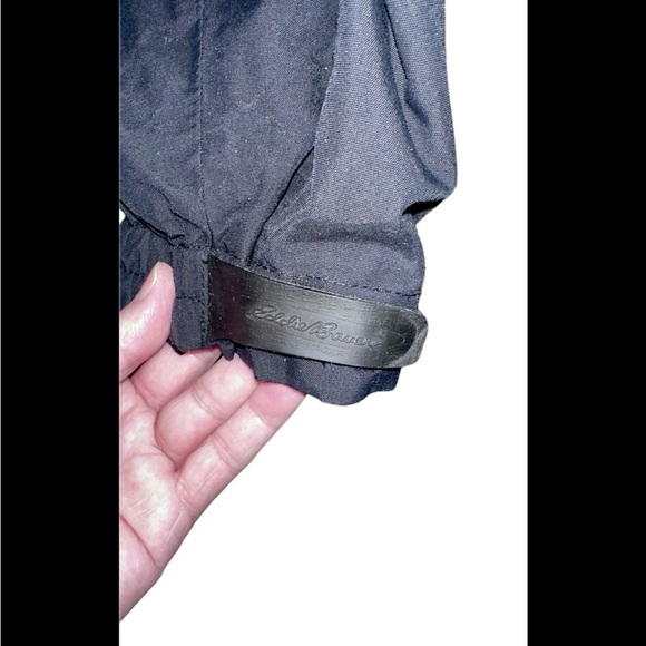 Men's Eddie Bauer Lined Black Rain Jacket, Size Large - Picture 4 of 6